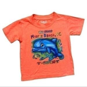 Myrtle Beach Graphic Short Sleeve T-shirt Unisex Dolphin tee baby Size 12 Months